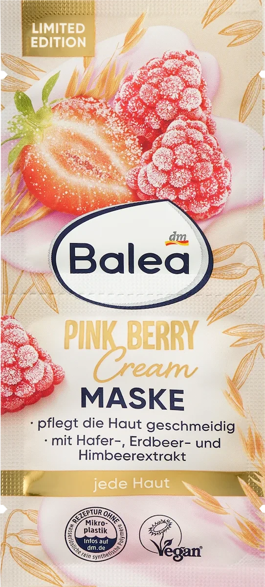 Маска для обличчя Balea Pink Berry Cream, 2шт х 8 мл