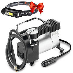 Автокомпресор Air pump HS-208 + Подарунок Ліхтарик на лоб BL-8101 / Портативний насос для підкачки коліс