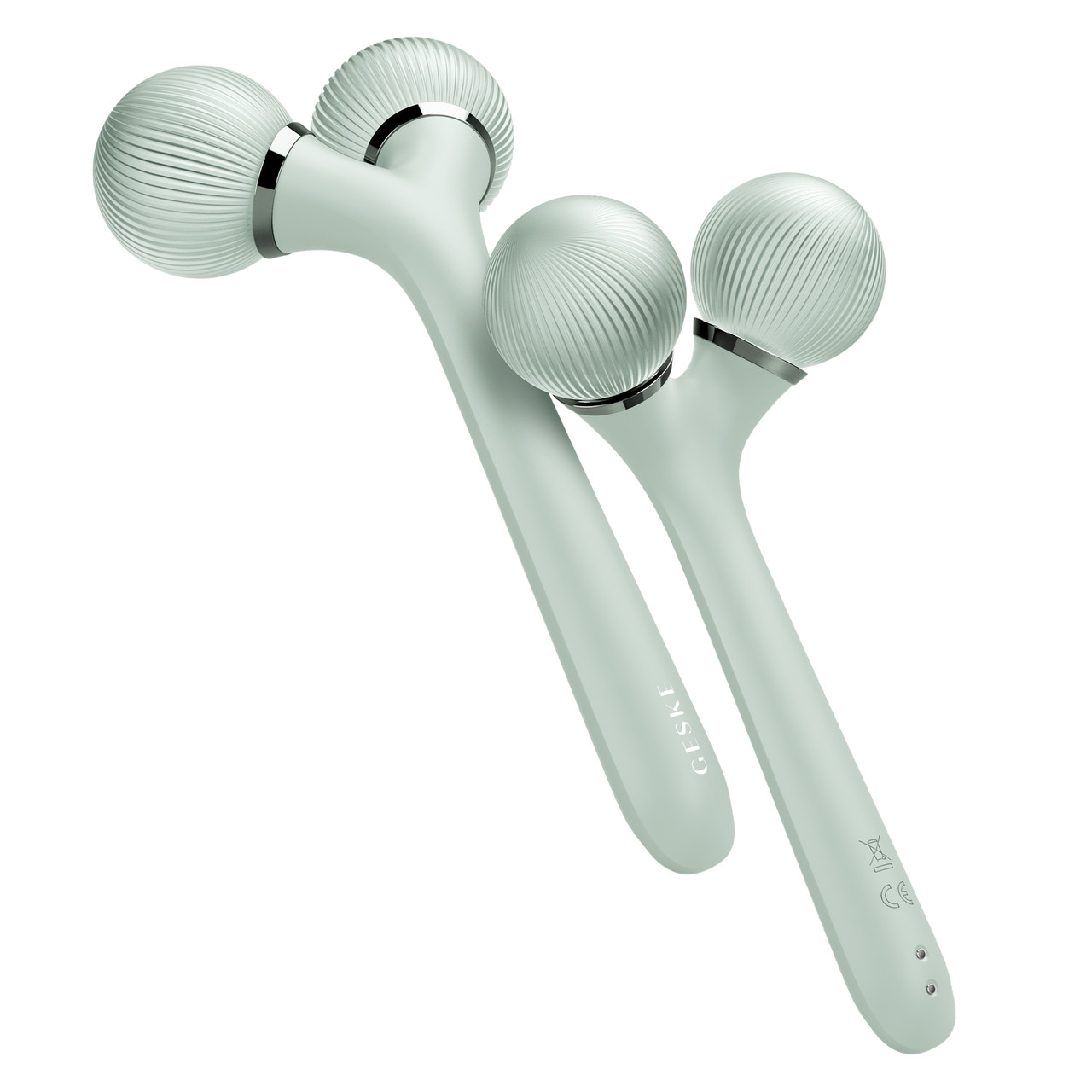 Електронний ультразвуковий ролик для обличчя та тіла GESKE Sonic Facial&Body Roller 4в1 green