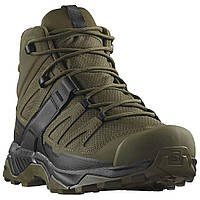 Тактичні черевики низькі всессезонні військові Salomon X Ultra Forces MID - Ranger Green