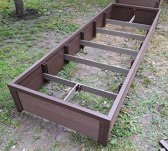 Грядки висотою 320 мм - у дві дошки - з обрамленням П-профілем