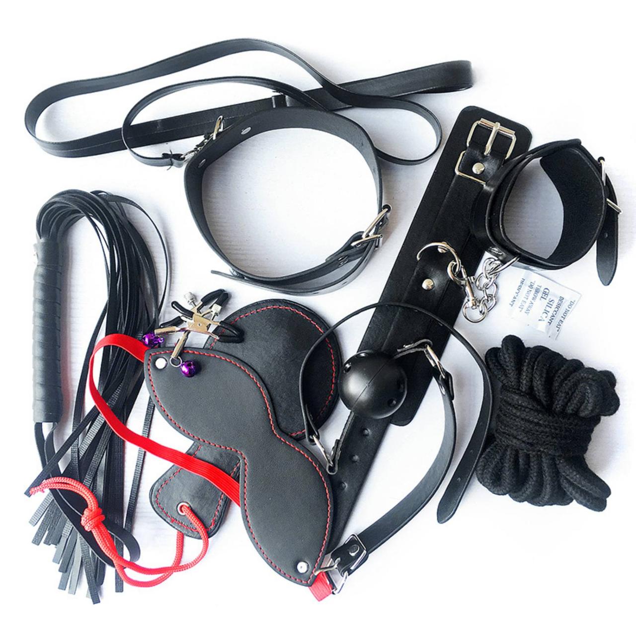 БДСМ-набір із 8 предметів Bondage Set Black, фото 1