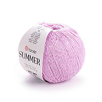 Yarnart SUMMER (Самер) № 01 рожевий (Пряжа напівбавовна, нитки для в'язання)