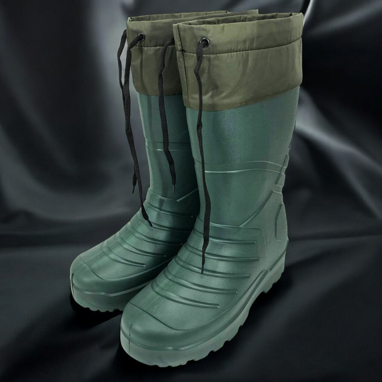 Робоче спеціальне взуття 42 размер (28 см), Теплі гумові чоботи олива, Гумові чоботи FT-765 чоловічі робочі, фото 1