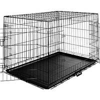 Універсальна міцна металева розкладна клітка-перенесення-вольєр для тварин 122x76x83см