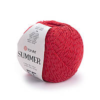 Yarnart SUMMER (Самер) № 16 червоний (Пряжа напівбавовна, нитки для в'язання)