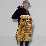 Рюкзак тактичний ЗСУ 70 л, Армійський рюкзак складаний, Тактичний рюкзак ЗСУ, Чоловічий DC-661 рюкзак польовий, фото 10