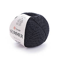 Yarnart SUMMER (Самер) № 17 чорний (Пряжа напівбавовна, нитки для в'язання)