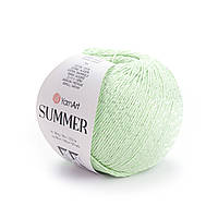 Yarnart SUMMER (Самер) № 20 салатовий (Пряжа напівбавовна, нитки для в'язання)