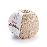 Yarnart SUMMER (Самер) № 42 беж (Пряжа напівбавовна, нитки для в'язання)