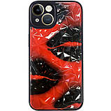 TPU+PC чохол Prisma Plushie Full Camera для Apple iPhone 14 (6.1") з креативним принтом Kiss, фото 2