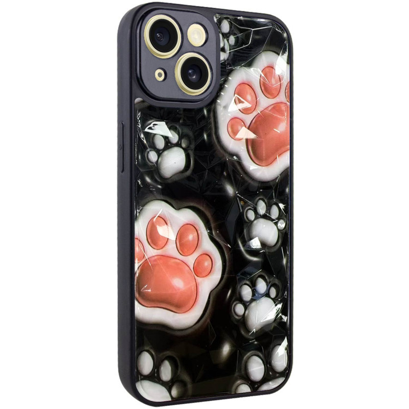 TPU+PC чохол Prisma Plushie Full Camera для Apple iPhone 14 (6.1") з креативним принтом Paws, фото 1