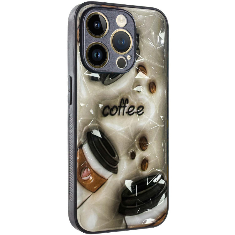 TPU+PC чохол Prisma Plushie Full Camera для Apple iPhone 14 Pro (6.1") з креативним принтом Coffee, фото 1