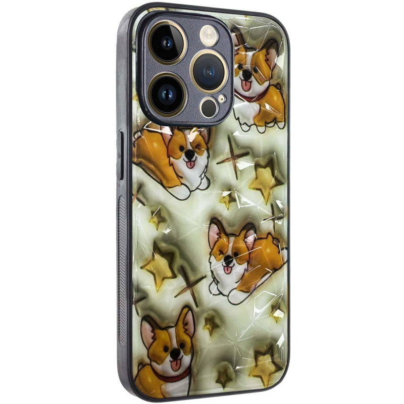 TPU+PC чохол Prisma Plushie Full Camera для Apple iPhone 14 Pro (6.1") з креативним принтом Corgi, фото 1