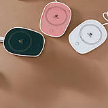 Керамічна чашка з кришкою та підставкою для підігріву напою набір Lucky для кави та чаю, фото 9