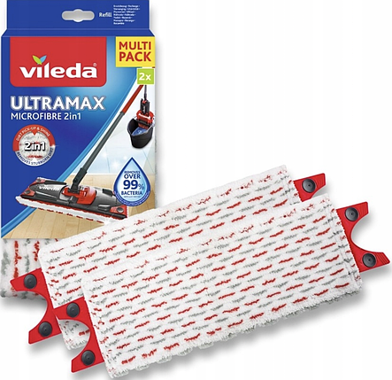 Змінні насадки на швабру Vileda Ultramax 2шт ОРИГІНАЛ!, фото 1