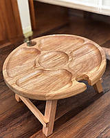 Винний столик дуб на два келихи