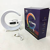 Настільний нічник з бездротовою зарядкою для телефону G63, Бездротова колонка з PF-929 бездротовою зарядкою, фото 6