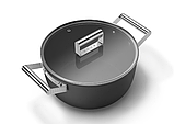Каструля з двома ручками та кришкою Smeg CKFC2411BLM, фото 3