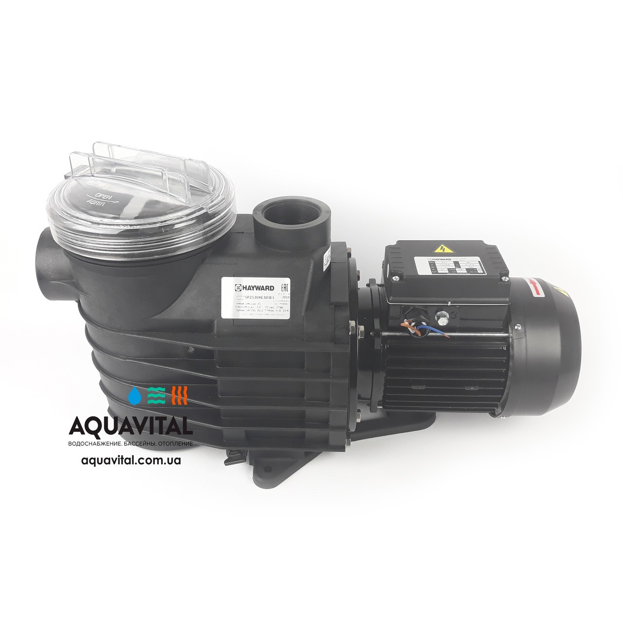 Насос до басейну Hayward SP2510XE163E EP 100 IE3, 17.5 м³/год, трифазний