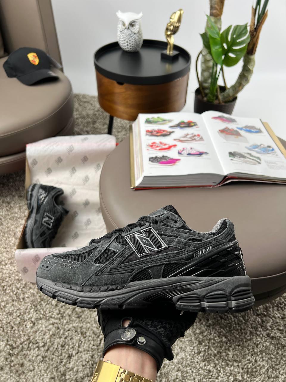 Чоловічі кросівки замшеві текстиль New Balance 1906U Grey Black, кеди Нью Беленс сірі. Чоловіче взуття