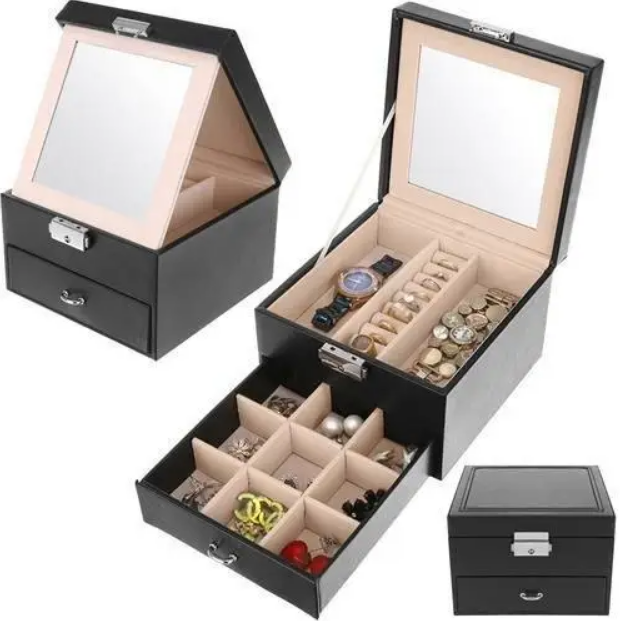 Скринька для прикрас Beautylush K8898 чорна, фото 1