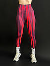 Жіночі неонові червоні легінси для фітнесу пуш-ап, фото 3