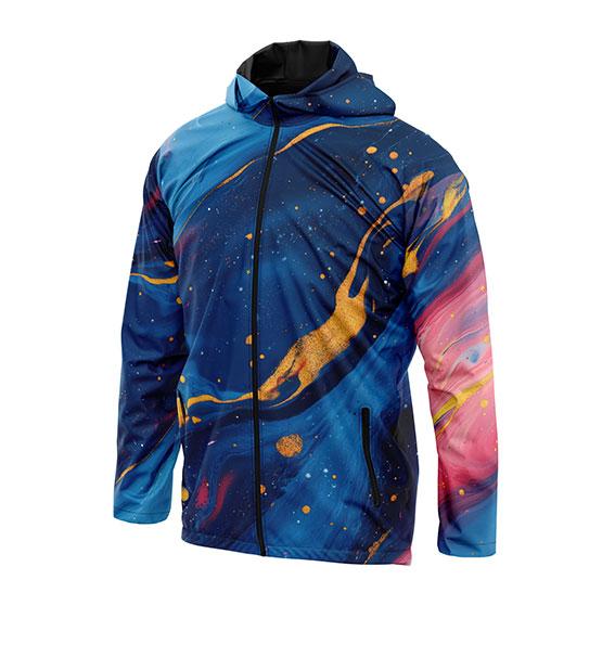 Куртка вітровка класична жіноча «Хвилі фарби»