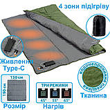 Ковдра з підігрівом від USB водостійке Ranger USB 190 (RA 6664), фото 4