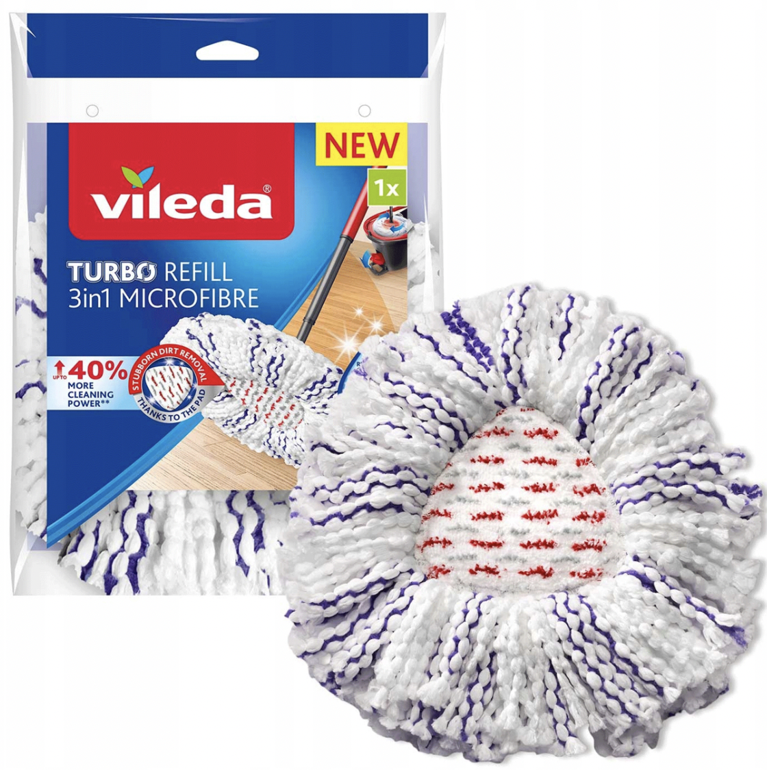 Змінна насадка на швабру Vileda turbo 3в1