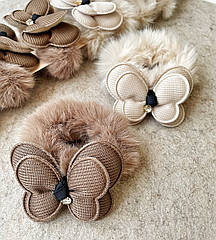 Резинки для волосся хутро Ø 8 см 10 шт/уп МЕТЕЛИК