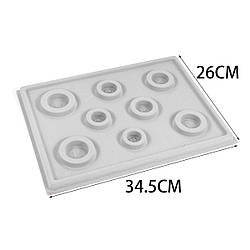 Дошка планшет для створення прикрас 8 яч. пластик оксамит 34,5х26 см 1 шт. Сірий