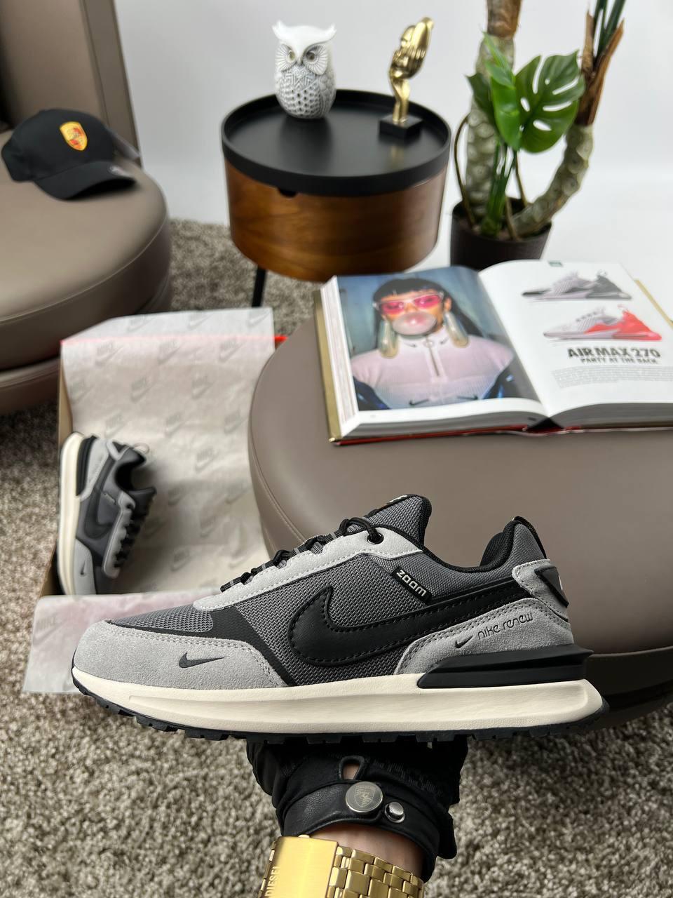 Чоловічі кросівки замша текстиль Nike Zoom "Lunar Apparent" Light Grey Black, кеди Найк сірі. Чоловіче взуття