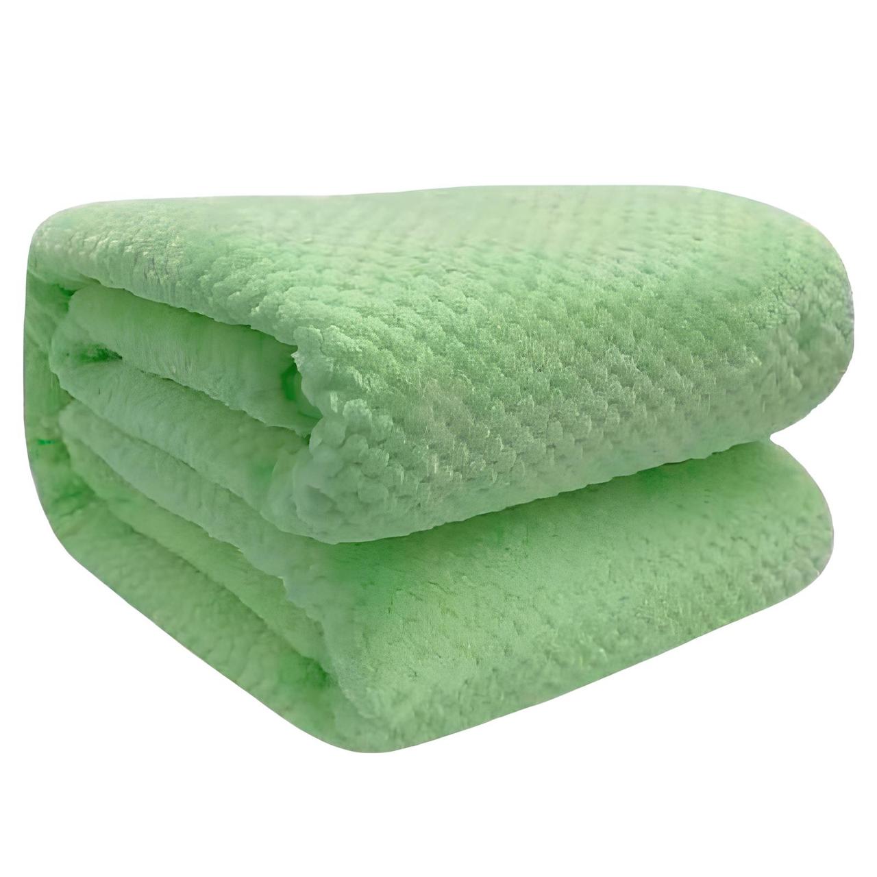 Плед покривало 200×150см, Зелений / Покривало на ліжко / Плед на ліжко / Плед двоспальний, фото 1