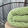 Плед покривало 200×150см, Зелений / Покривало на ліжко / Плед на ліжко / Плед двоспальний, фото 3