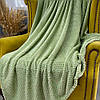 Плед покривало 200×150см, Зелений / Покривало на ліжко / Плед на ліжко / Плед двоспальний, фото 4
