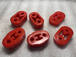 Подушка гумка кріплення глушника Ланос Lanos Сенс Sens поліуретан комплект 6 шт.