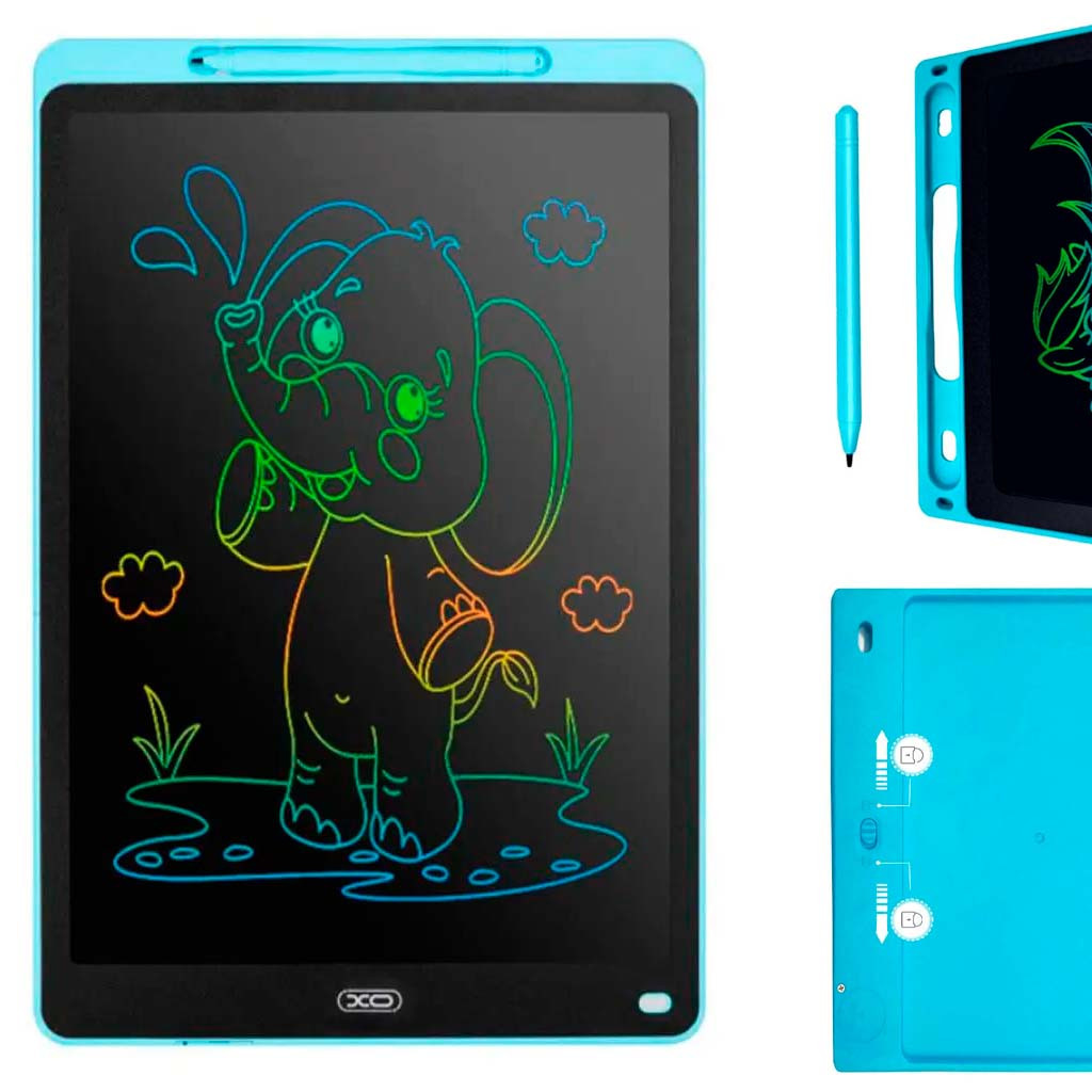 Дитячий планшет для малювання 10", від батарейок, XO V01, Блакитний / LCD-планшет / Графічний планшет
