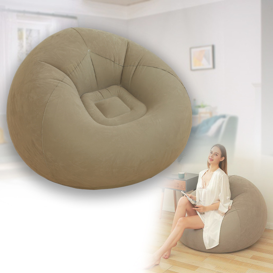 Надувне крісло 110х110х85 см з флокованим покриттям Sofa XL-1133