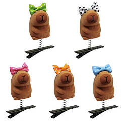 Дитяча шпилька Капібара 1шт, Рандом / Мила шпилька для волосся / Шпилька краб жіноча / Краб-заколка для волосся