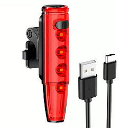 Велоліхтар задній з лазерною розміткою, LD77-LS-4LED / Велосипедний ліхтар задній габаритний / Велофара