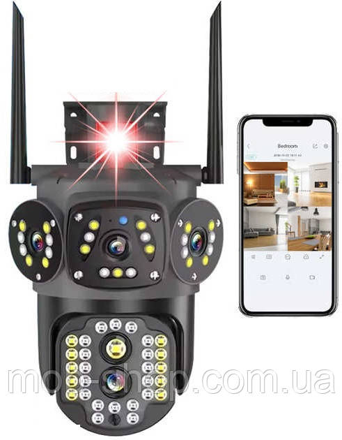 4G IP камера спостереження XYS-A48-LD з 2 незалежними об'єктивами слот SIM-картки