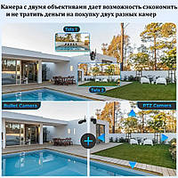 4G IP камера спостереження XYS-A48-LD з 2 незалежними об'єктивами слот SIM-картки, фото 8