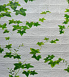 №100-4 Самоклеюча 3D панель "Плющ" 77×70 см товщина 4 мм, фото 3
