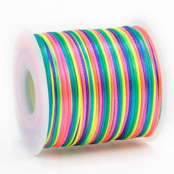 Шнур нейлоновий атласний Шамбала 1,5 мм +-70 м Райдужний
