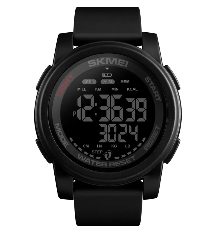 Skmei 1469 fitness чорні з чорним чоловічий спортивний годинник