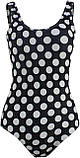 Злитий купальник у горошок з пушапом, фото 4