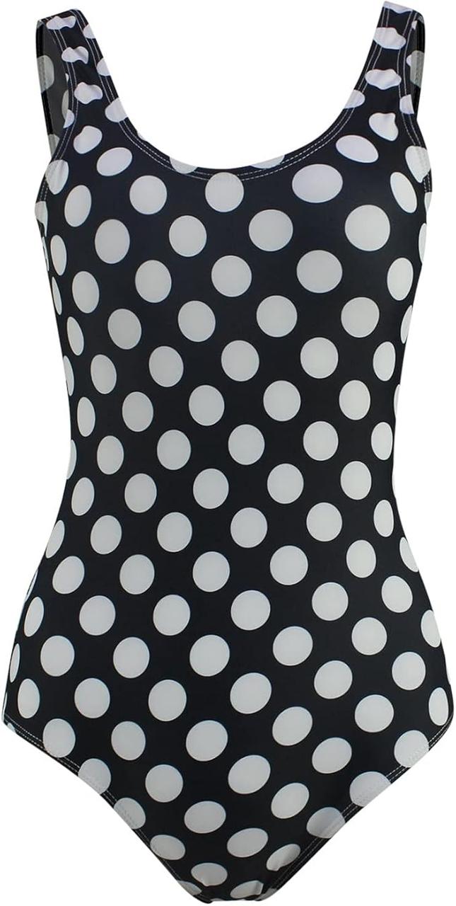 Злитий купальник у горошок з пушапом, фото 1