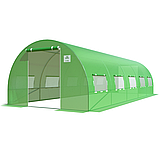 Теплиця садова - парник Focus Garden 3x8x2 м (подвійні двері) зелена, фото 2