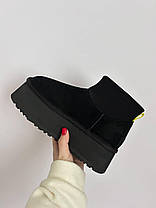 Зимові Черевики UGG Classic Mini Dipper Black / УГГ Класик Міні Діпер Чорні, фото 4